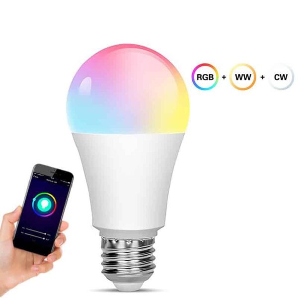 E27 E26 110v 220v  9w  Color Changing  Wifi Rgbcw Smart Light Bulb - Image 7