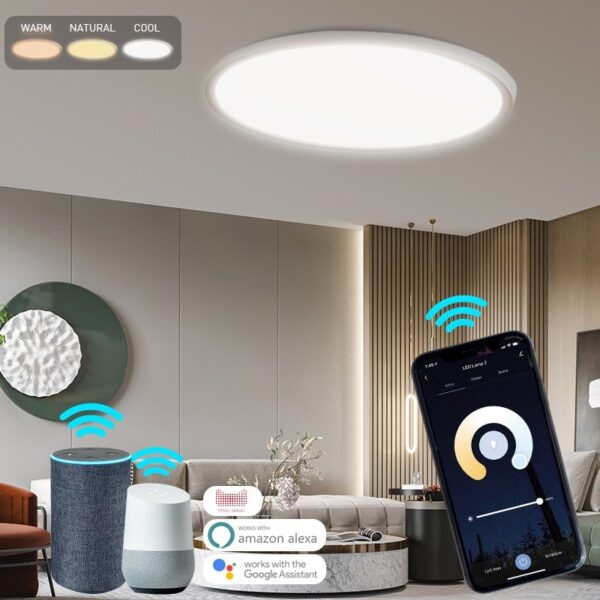 Modern Smart  CCT High Brightness Adjustable 18/24/32/40/50W WIFI Remote Control Led Ceiling Light For Home - Image 7