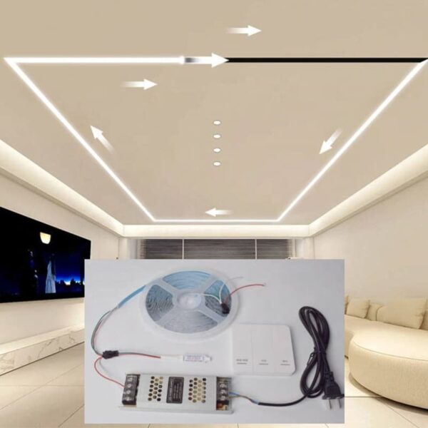 24V Running Water Flowing LED Strip Light Remote Controller for Indoor Decor