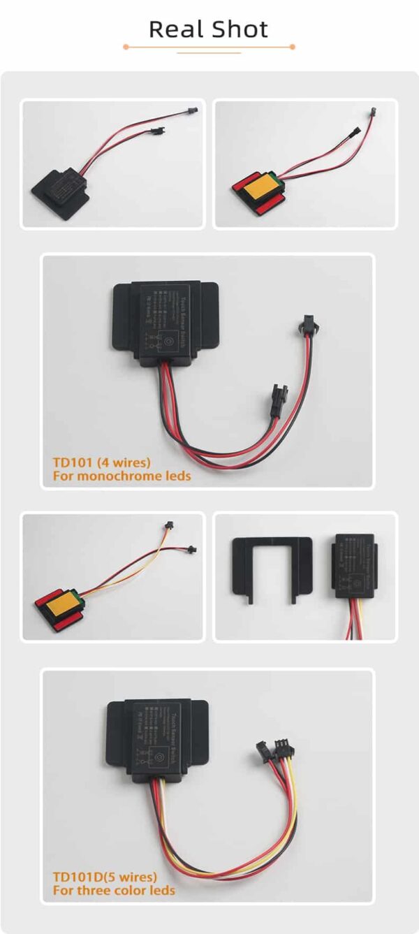 36W 3A One-Button  LED Smart Mirror Touch Dimmer Switch - Image 3