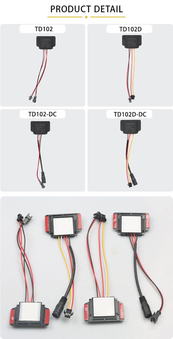 36W 3A One-Button  LED Smart Mirror Touch Dimmer Switch - Image 7